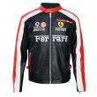 Ferrari Black Leather Motorcycle Jacket
