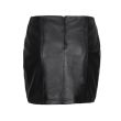 Black Leather Skirt With Slit