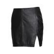 Leather Mini Skirt With Slit