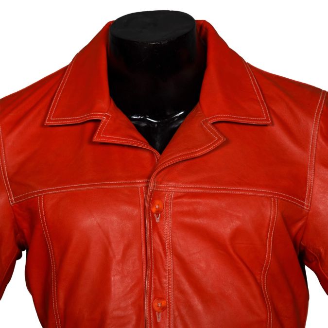 Brad Pitt Fight Club Leather Jacket