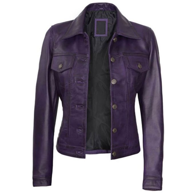 Purple Leather Jacket